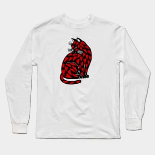 black cat heart Long Sleeve T-Shirt